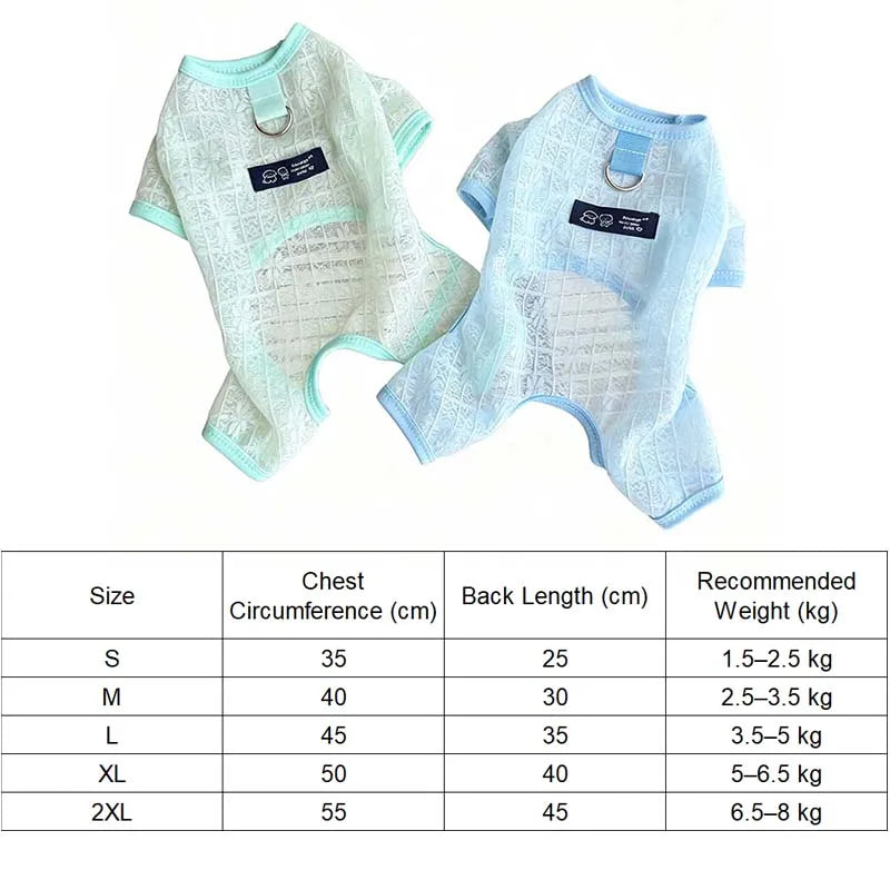 Summer Breathable Mesh Pet Jumpsuit With - MyPetDollar.com
