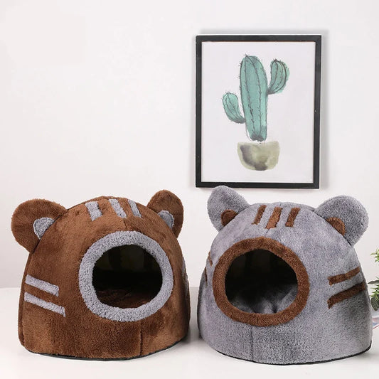 Winter Deep Sleep Comfort Cat Bed Cute Bear - MyPetDollar.com