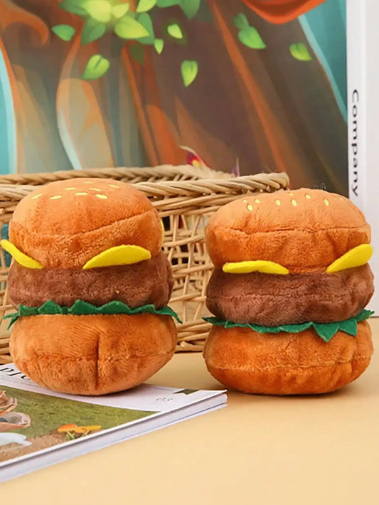 1pc Fun Hamburger Shaped Squeaky Dog Toy Pet - MyPetDollar.com