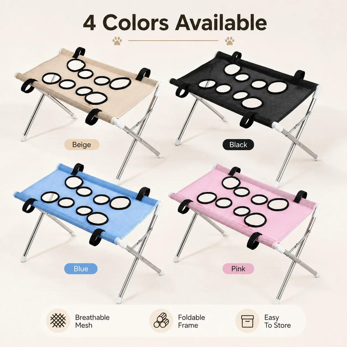 Portable Pet Beauty Hammock Stand Stainless - MyPetDollar.com