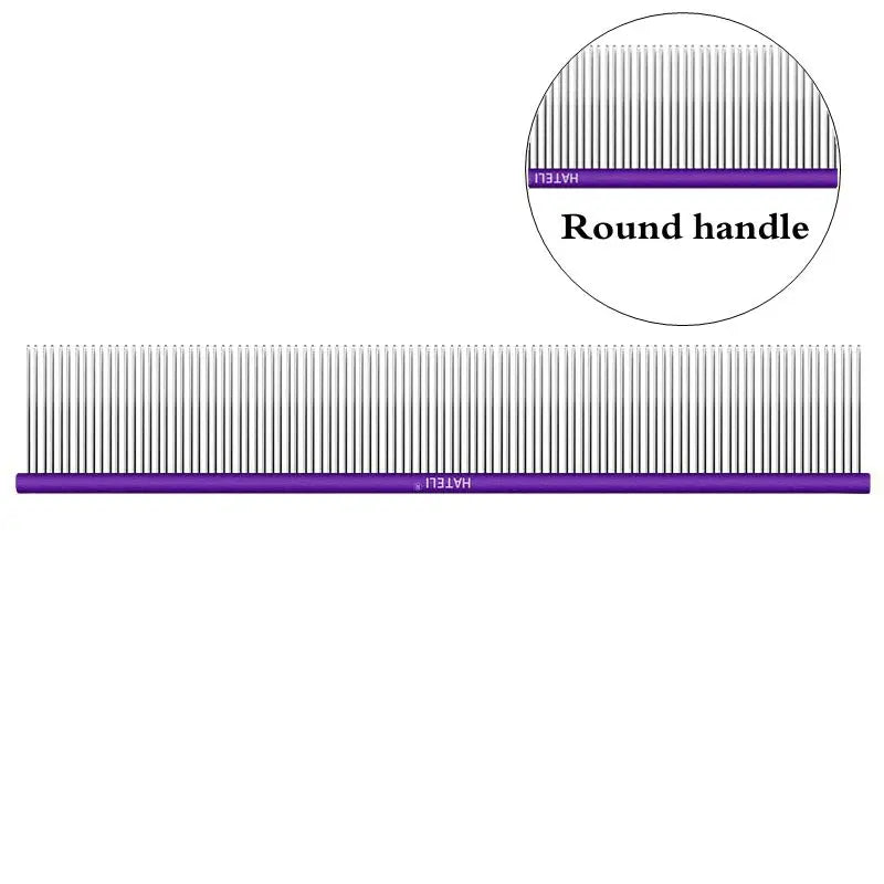 0.1cm Dense Toothed Pet Comb Light Aluminum - MyPetDollar.com