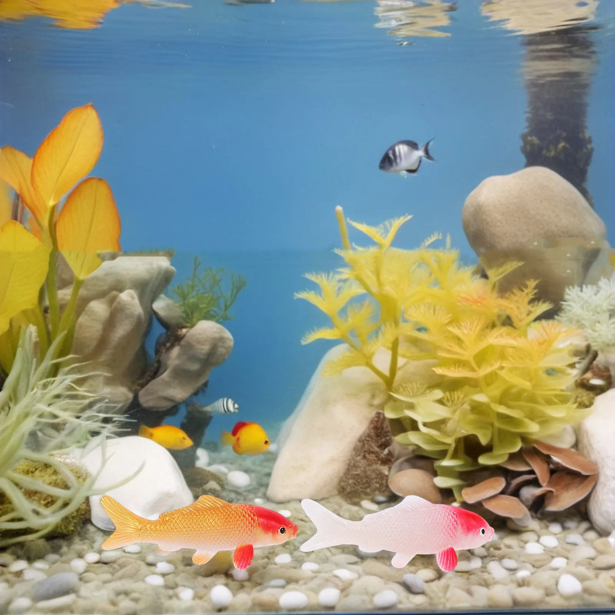 2Pcs Lifelike Floating Koi Fish Decor - MyPetDollar.com