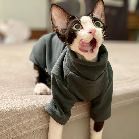 Sphynx Cat Clothes Baby Soft Cotton Fall - MyPetDollar.com