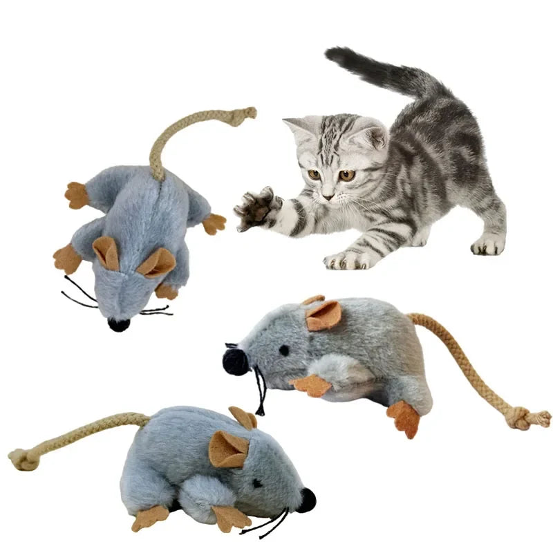 Interactive Cat Toys Plush Mice Playthings - MyPetDollar.com