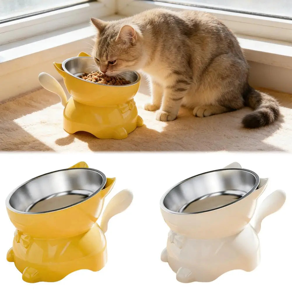 Creative Cat Head Shaped Bowl Cat Food Bowl - MyPetDollar.com