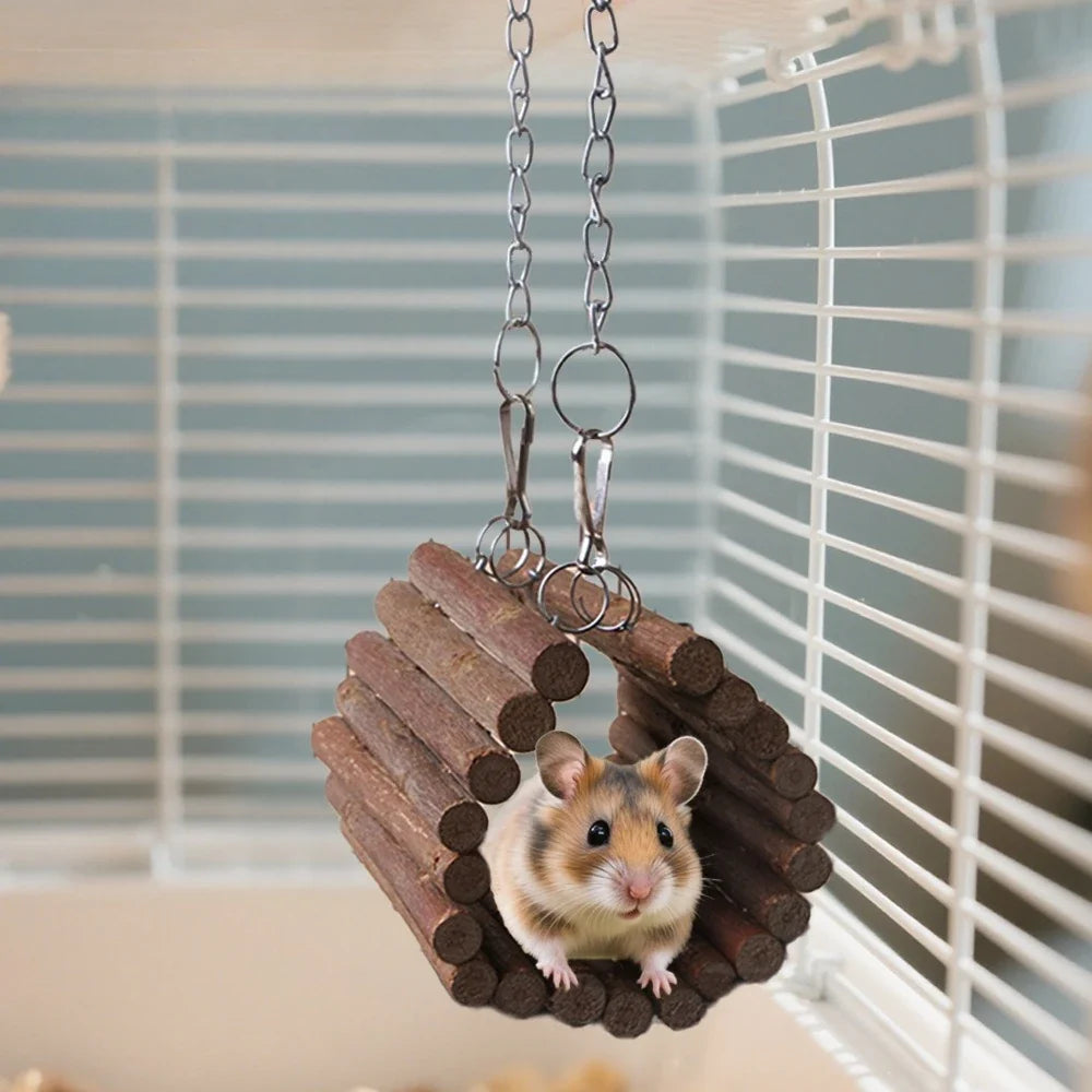 Hamster Wooden Hanging Tunnel with Hook or - MyPetDollar.com