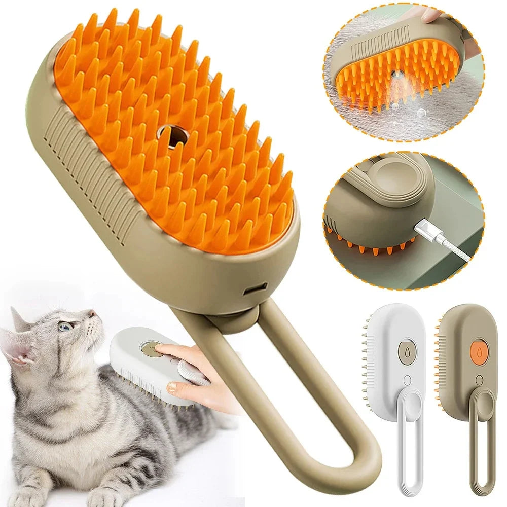 Cat Brush Hair Remover Cat Steam Brush - MyPetDollar.com