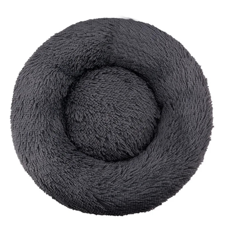Round Dog Bed Winter Warm Cat Bed Plush - MyPetDollar.com