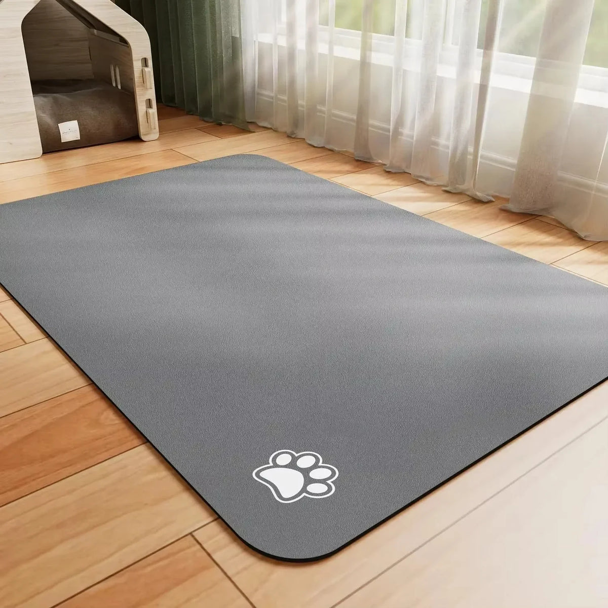 VIKAMA Gray Minimalist Pet Feeding Mat - MyPetDollar.com
