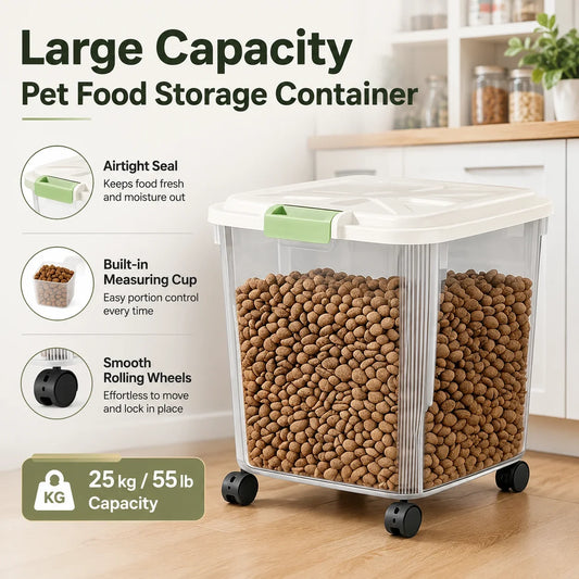 55Lbs Airtight Pet Food Storage Container - MyPetDollar.com