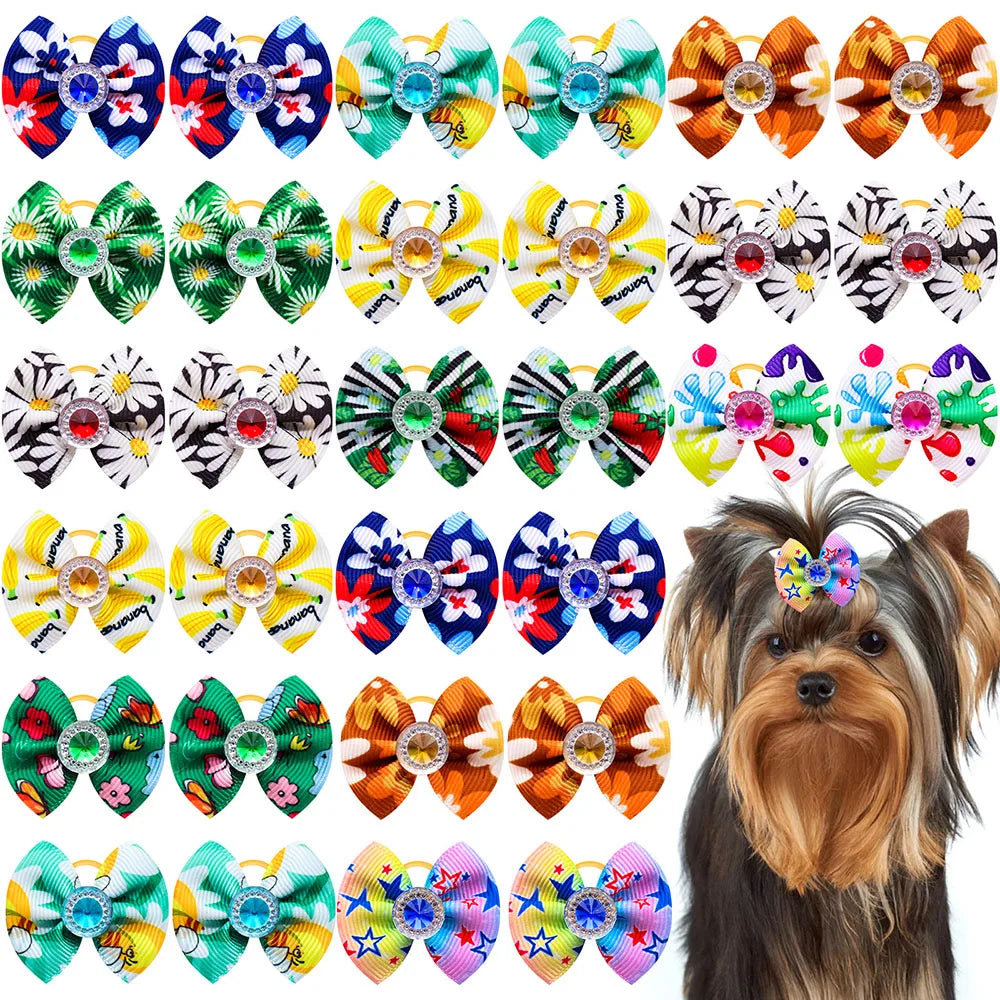 30/50PCS Puppy Bowties Summer Adjustable Dog - MyPetDollar.com