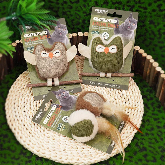 Cat Toys with Catnip Silvervine, Feather - MyPetDollar.com
