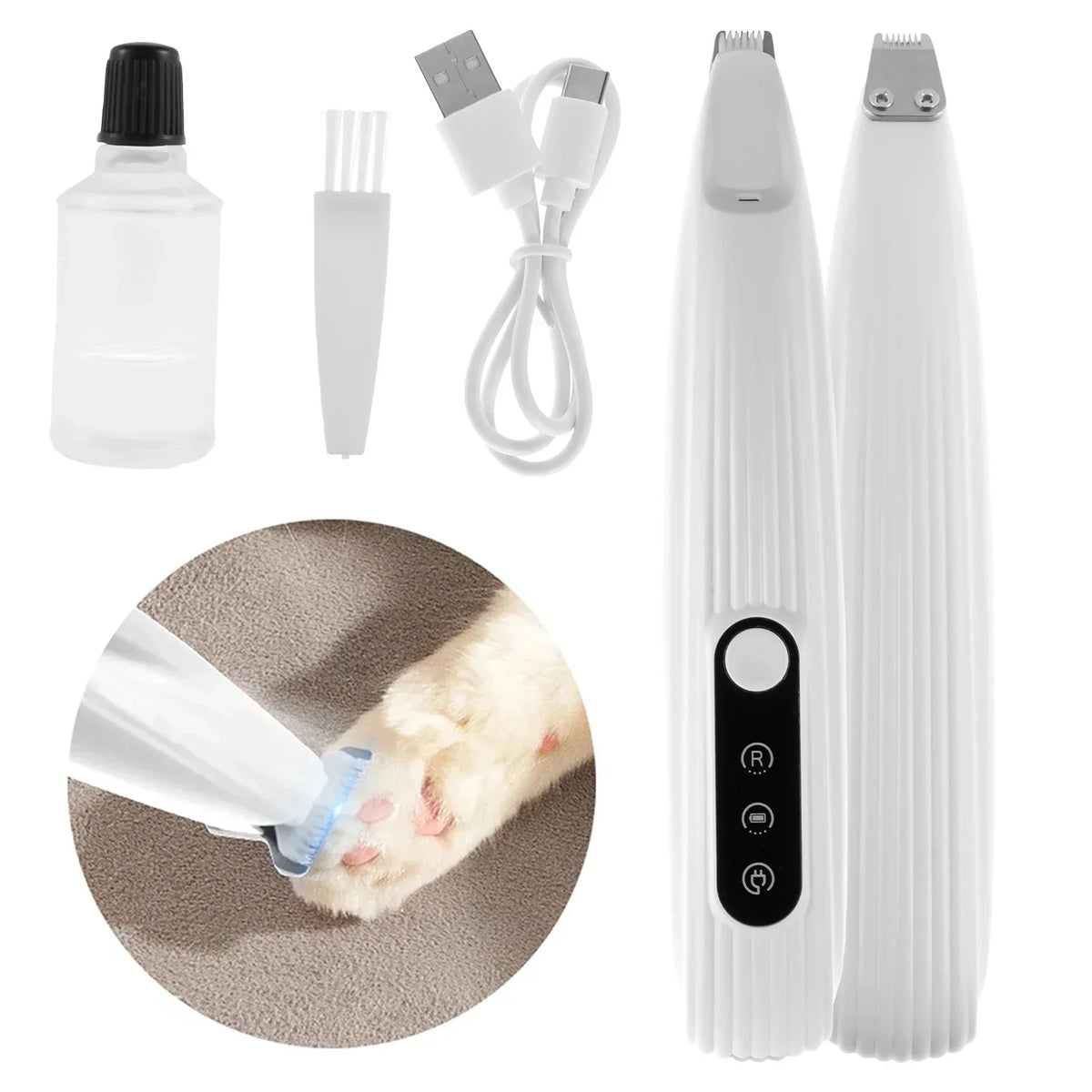 Pet Dog Paw Trimmer with LED Light Low Noise - MyPetDollar.com