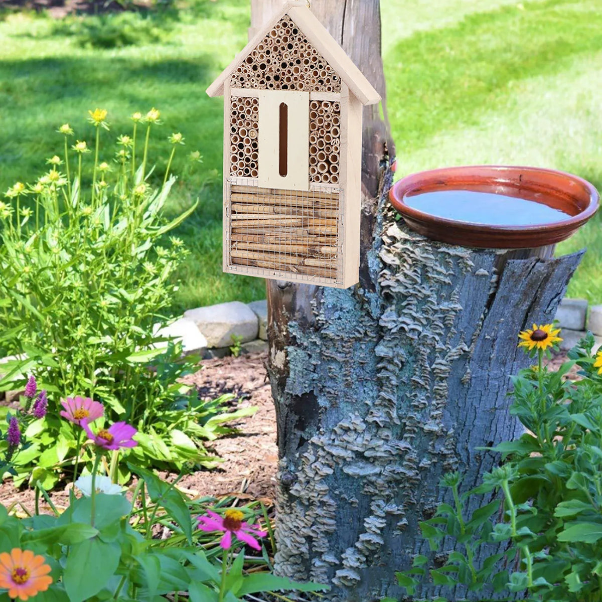 Wooden Insect Bee House Shelter Garden - MyPetDollar.com