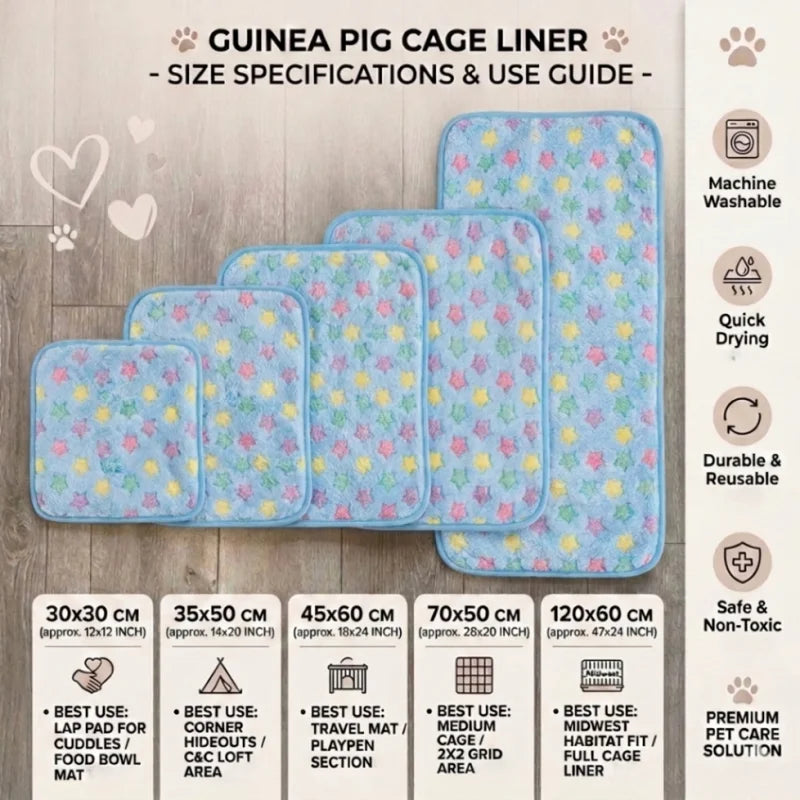 Guinea pig cage mat reusable blanket mat cat - MyPetDollar.com