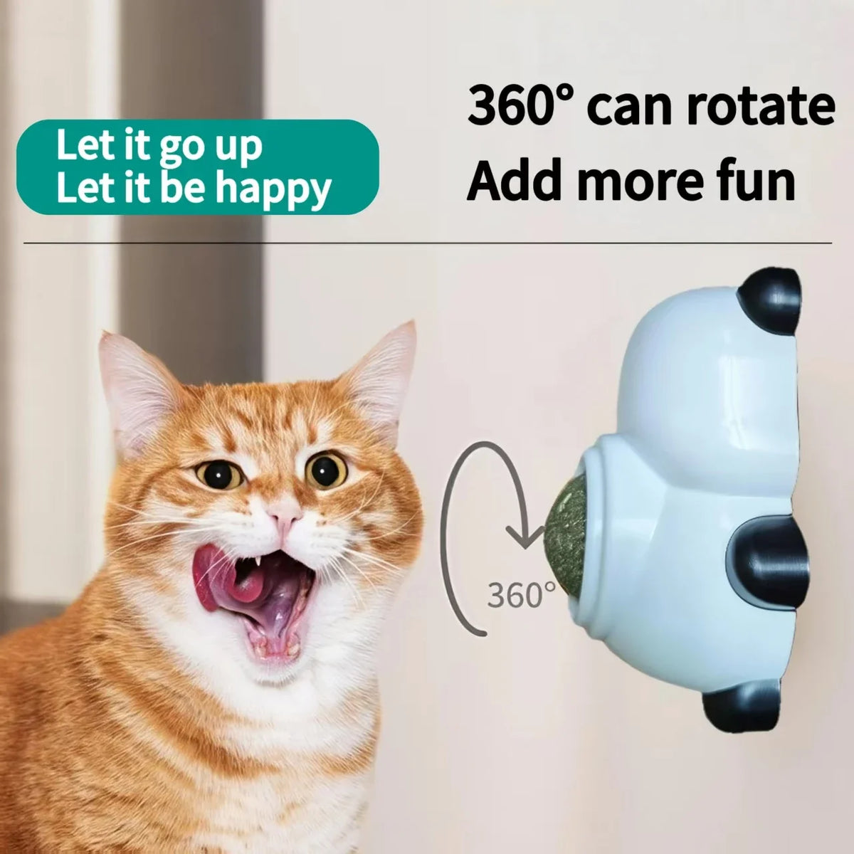 New Natural Catnip Cat Wall Sticky Ball Toy - MyPetDollar.com