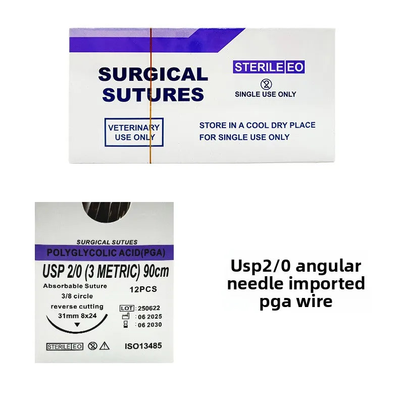 Absorbable Suture Thread Non-removable for Pet Surgery – 6 Colors