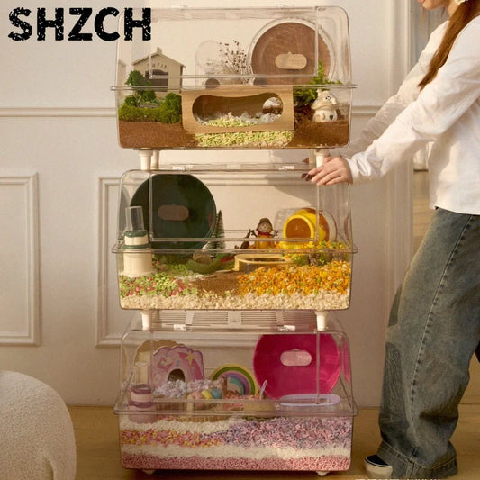 Large Acrylic Hamster Cage, Chew-Proof - MyPetDollar.com