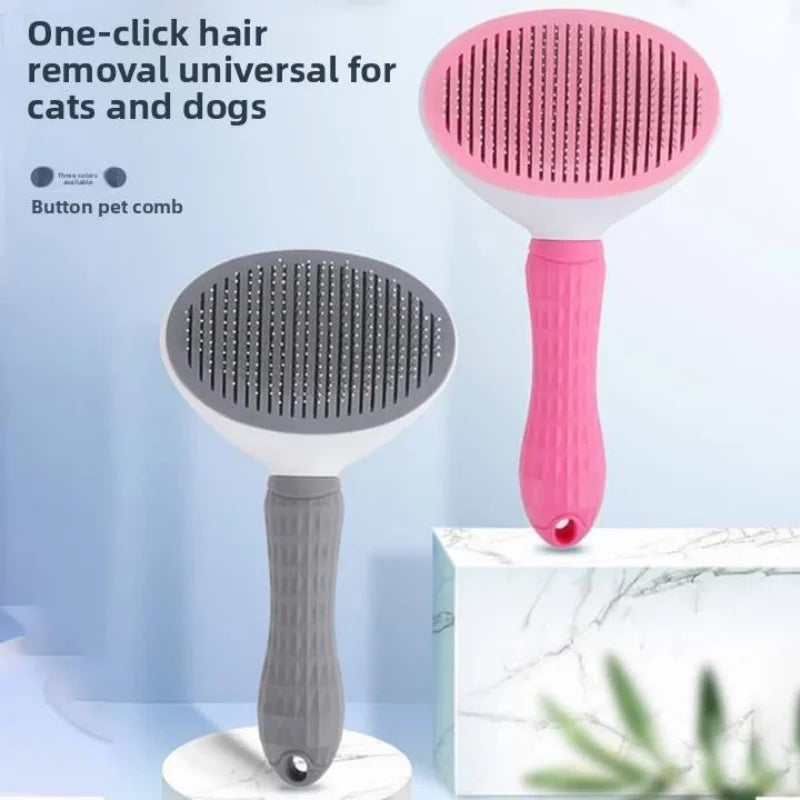 Self‑Cleaning Pet Grooming Brush for Cats & - MyPetDollar.com