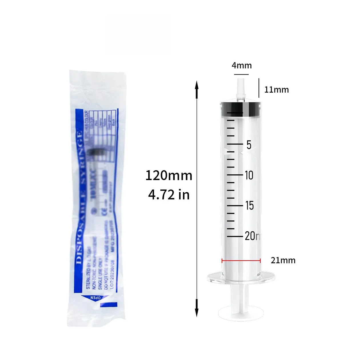 20ml Straight Mouth Plastic Syringe No - MyPetDollar.com