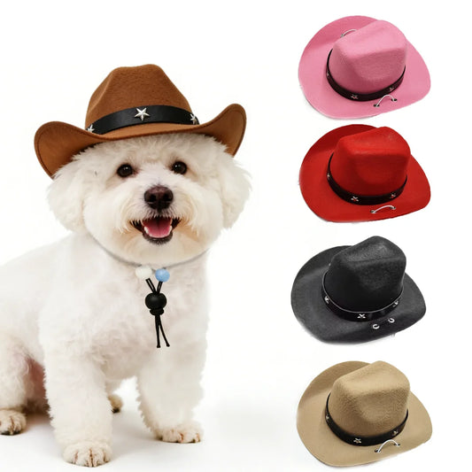 Pet Stylish Western Cowboy Hat Adjustable - MyPetDollar.com