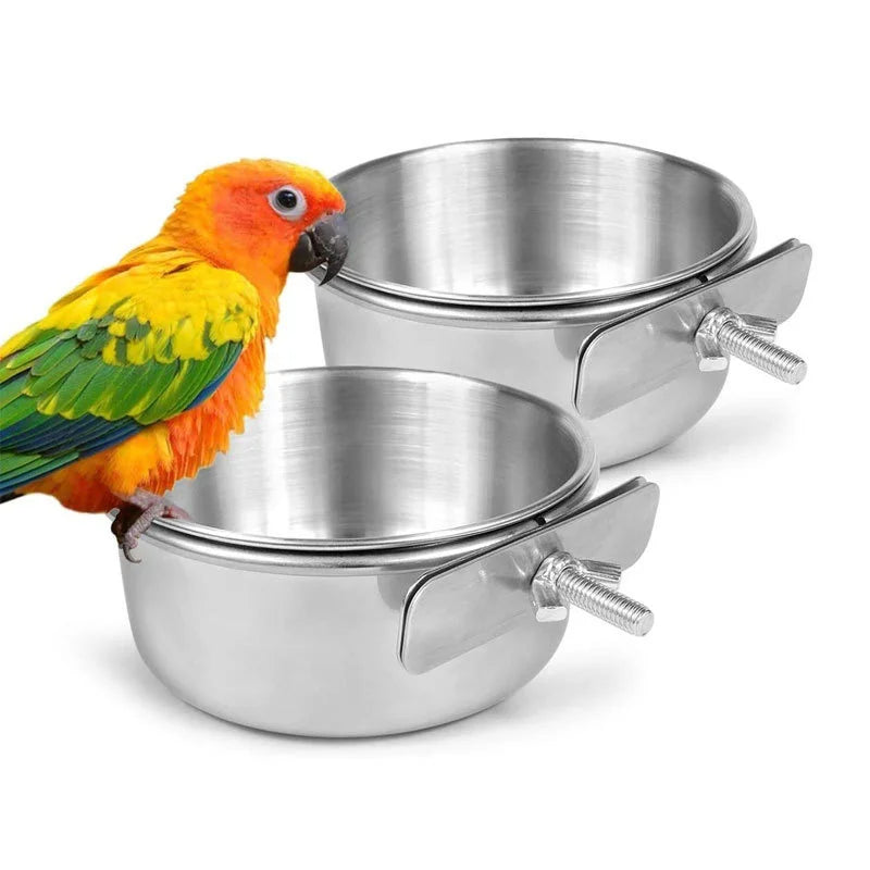 Bird Rabbit Pet Food Dish Hamster Stainless - MyPetDollar.com