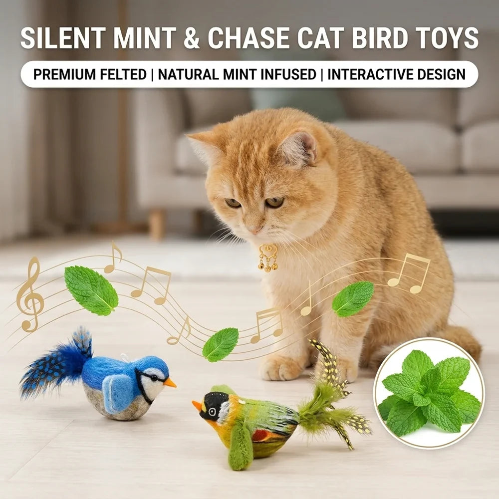 3pcs Indoor Interactive Birds Toy for Cat - MyPetDollar.com