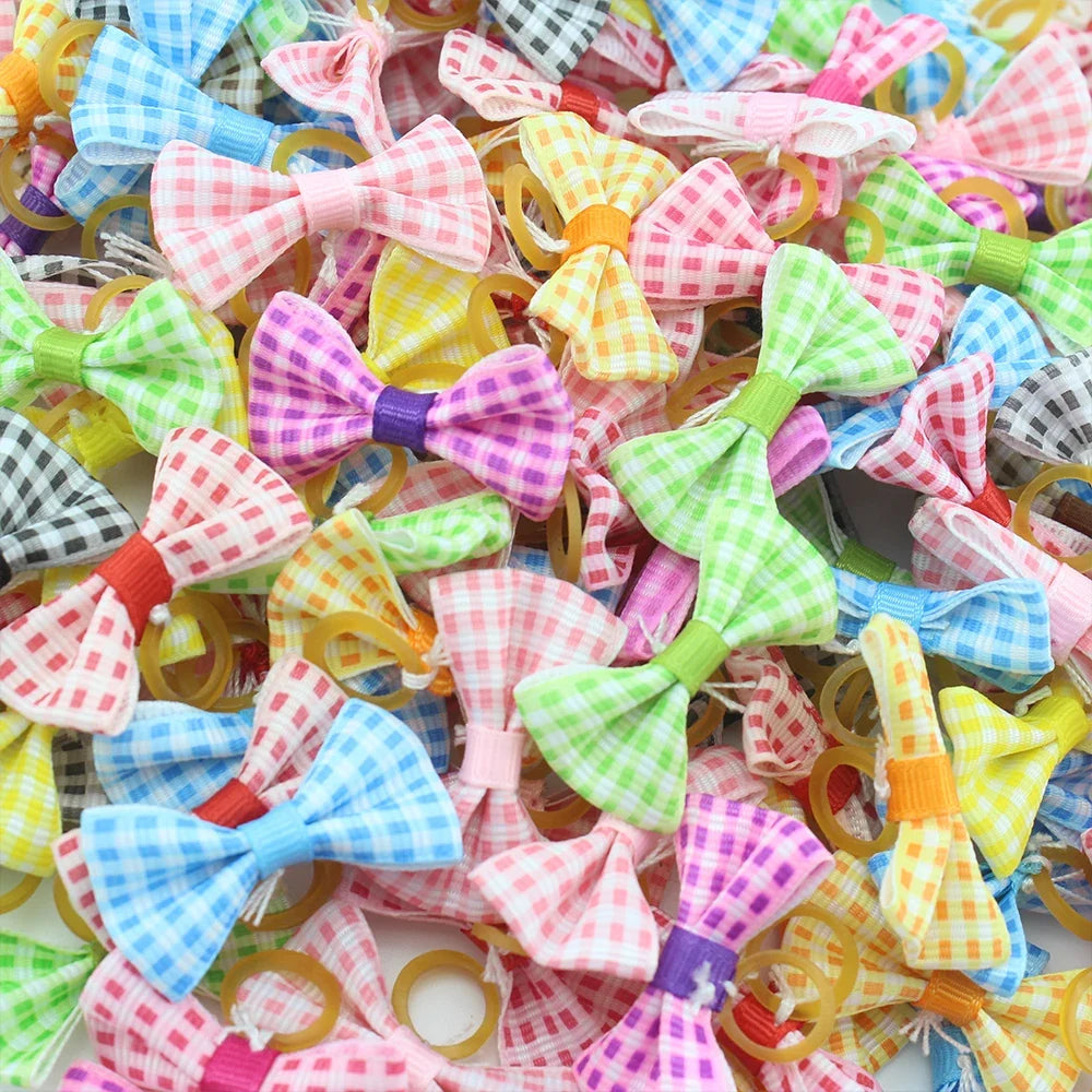 Set Cute Pet Bows Small Dogs Grooming - MyPetDollar.com