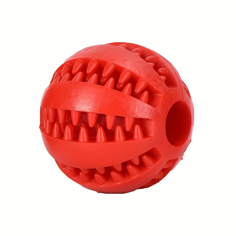 Rubber Treat‑Dispensing Dog Ball Toy Durable - MyPetDollar.com
