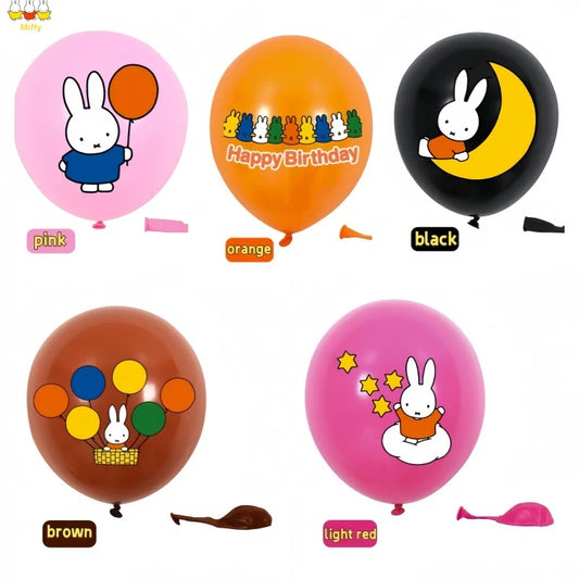 10/20/30Pcs Miffy Cartoon Balloon Cute - MyPetDollar.com