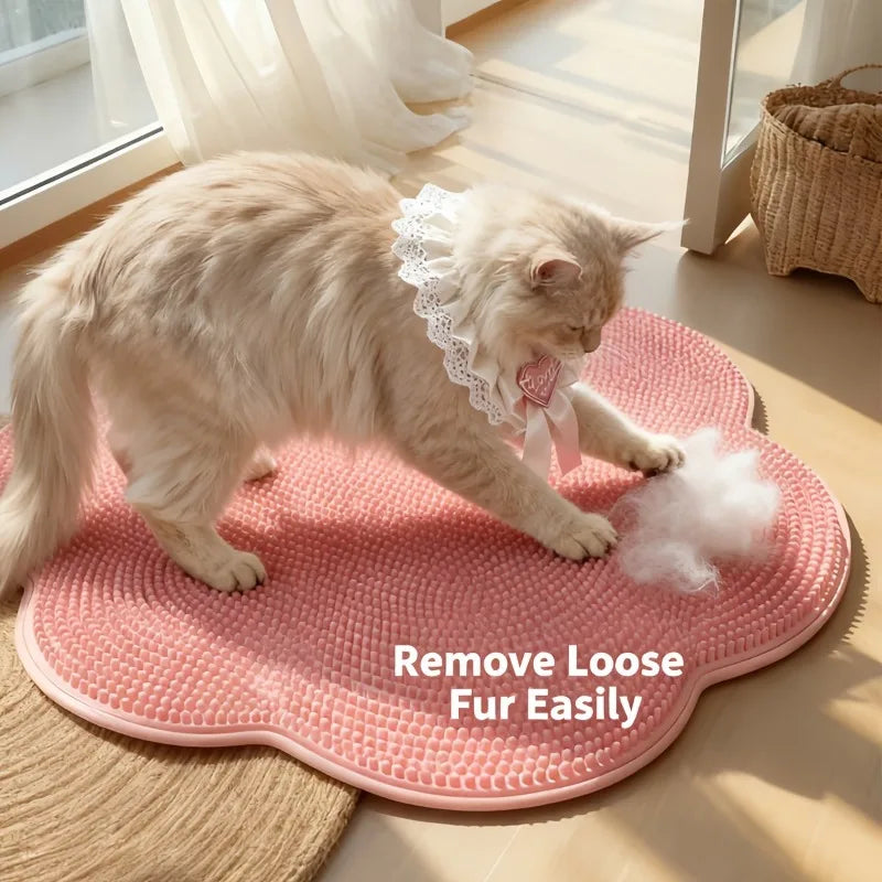 2-in-1 Cat Grooming Cushion Brush Bed Mat - MyPetDollar.com