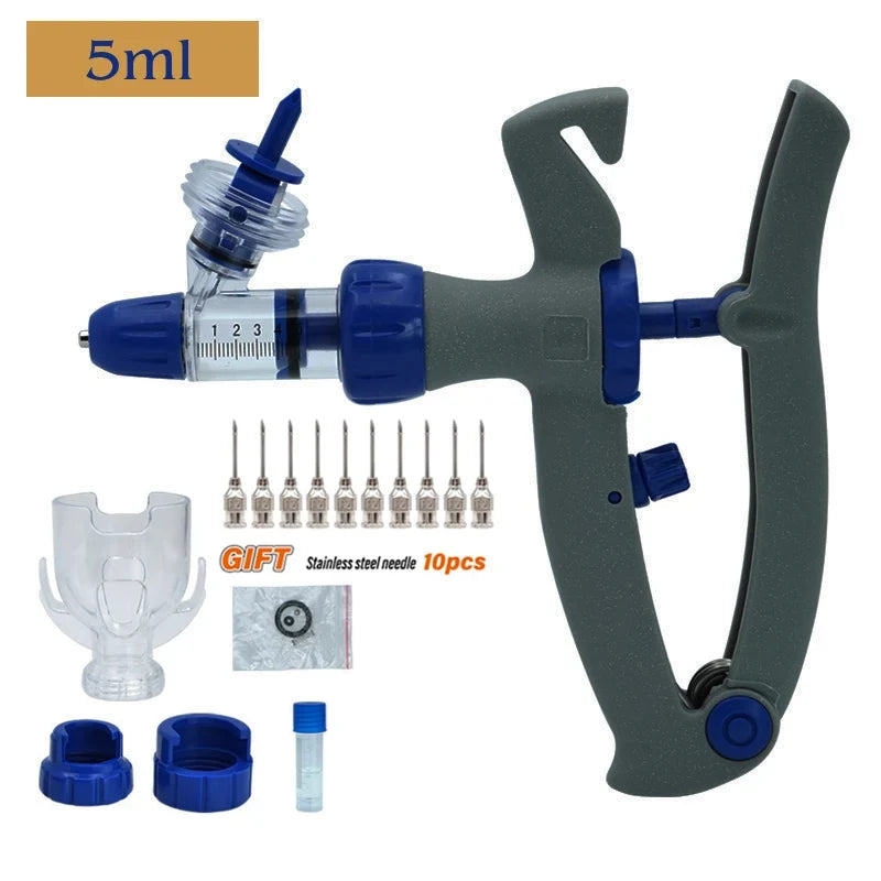 1ml 2ml 5ml Automatic Veterinary Continuous Syringe, Adjustable