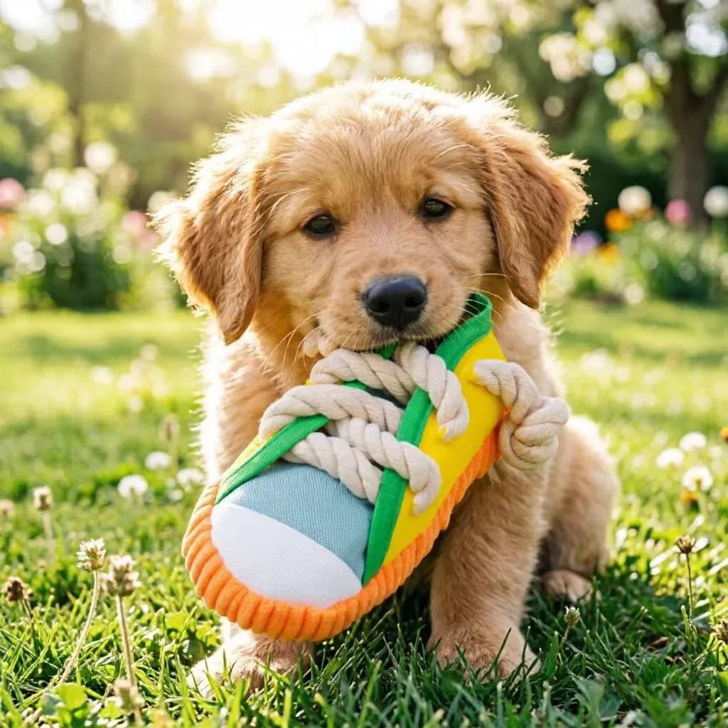 Squeaky Dog Toy Shoe Shape for Small Medium - MyPetDollar.com