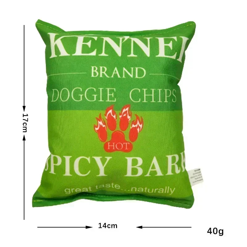 Potato Chip Bag Funny Dog Toys Plush - MyPetDollar.com