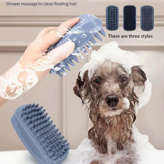 3-Head Silicone Bath Massage Brush with Fur - MyPetDollar.com