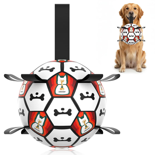 Premium 6-Inch Dog Soccer Ball with Handles - MyPetDollar.com