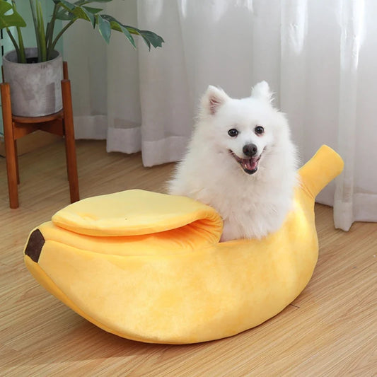 Banana Cat Bed House Funny Cute Cozy Cat Mat - MyPetDollar.com