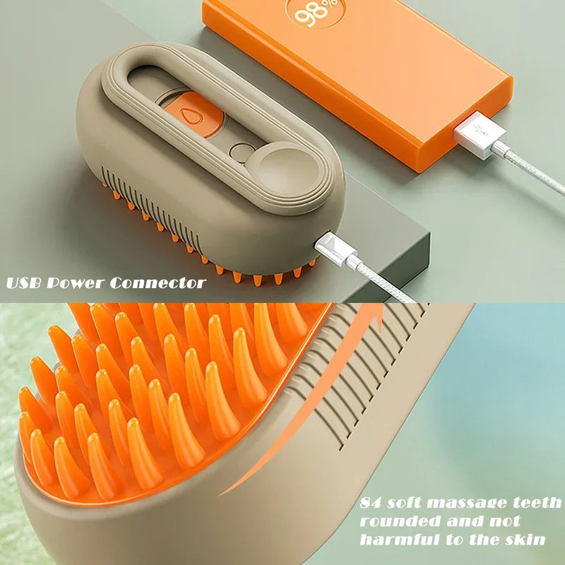 3 in 1 Pet Electric Steam Brush Cat and Dog - MyPetDollar.com