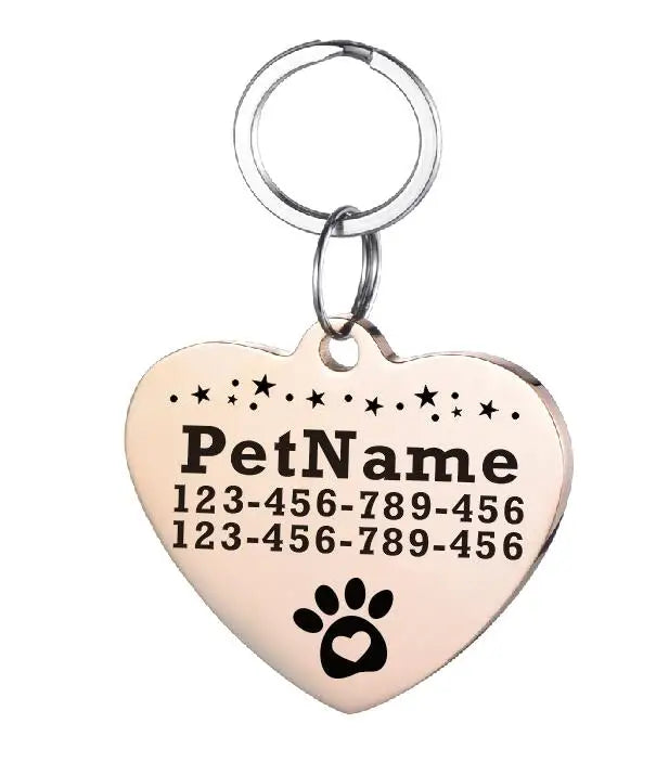 Customized Dog ID Tag Stainless Steel Pet - MyPetDollar.com