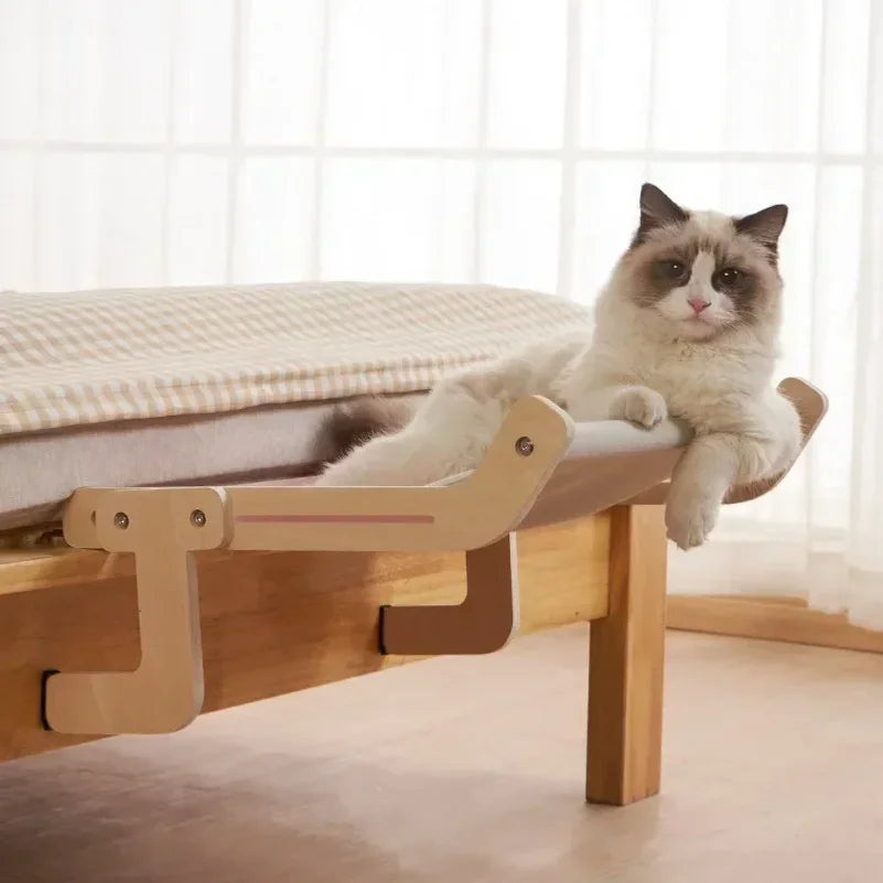 Cat Hammock Wooden Assembly Hanging Bed - MyPetDollar.com