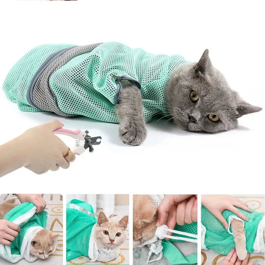 New Mesh Cat Grooming Bathing Bag Pet - MyPetDollar.com