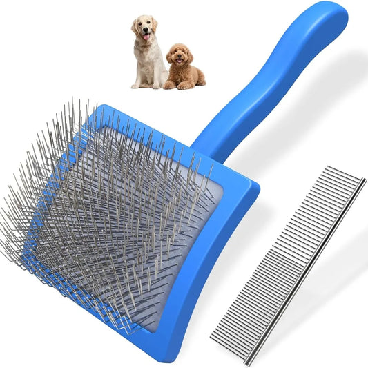 2Pcs Pet Slicker Brush Dog Grooming Comb - MyPetDollar.com