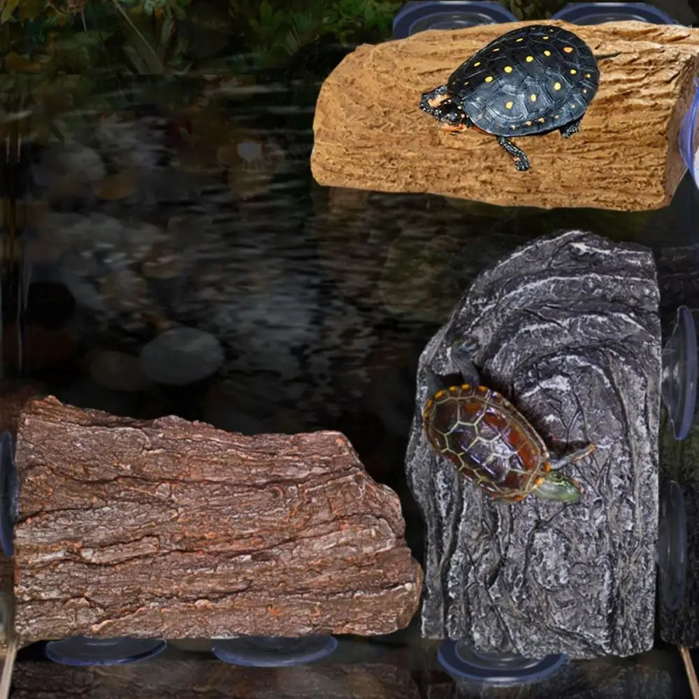 Simulation Rock Turtle Drying Platform Tree - MyPetDollar.com