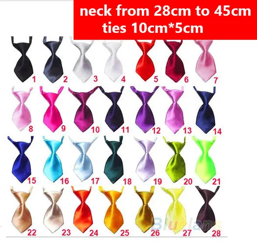 Solid Small Dog & Cat Bow Tie Neckties Bulk Pet Bowties