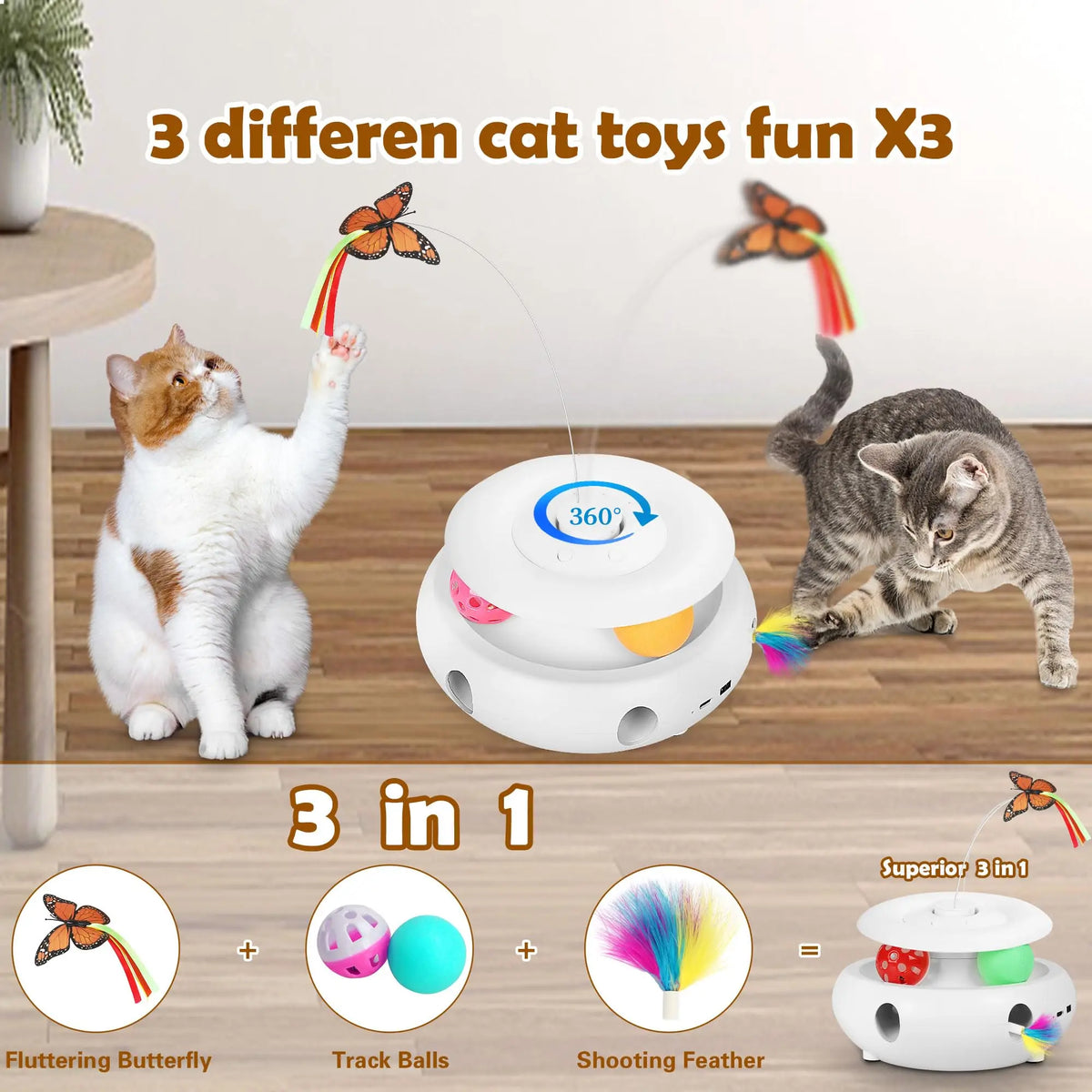 Interactive Cat Toy Automatic Cat Toys for - MyPetDollar.com