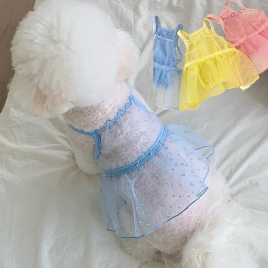 Dog Clothes Summer Blue Pink Yellow Girls - MyPetDollar.com