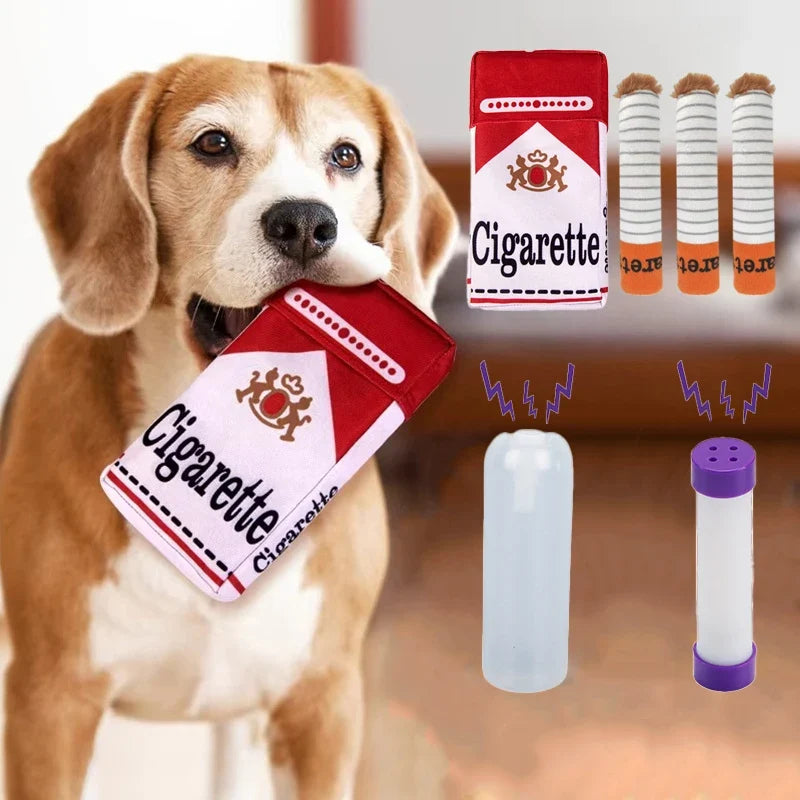 Stuffed Raw Dog Bite Toy Joint Cigarette - MyPetDollar.com