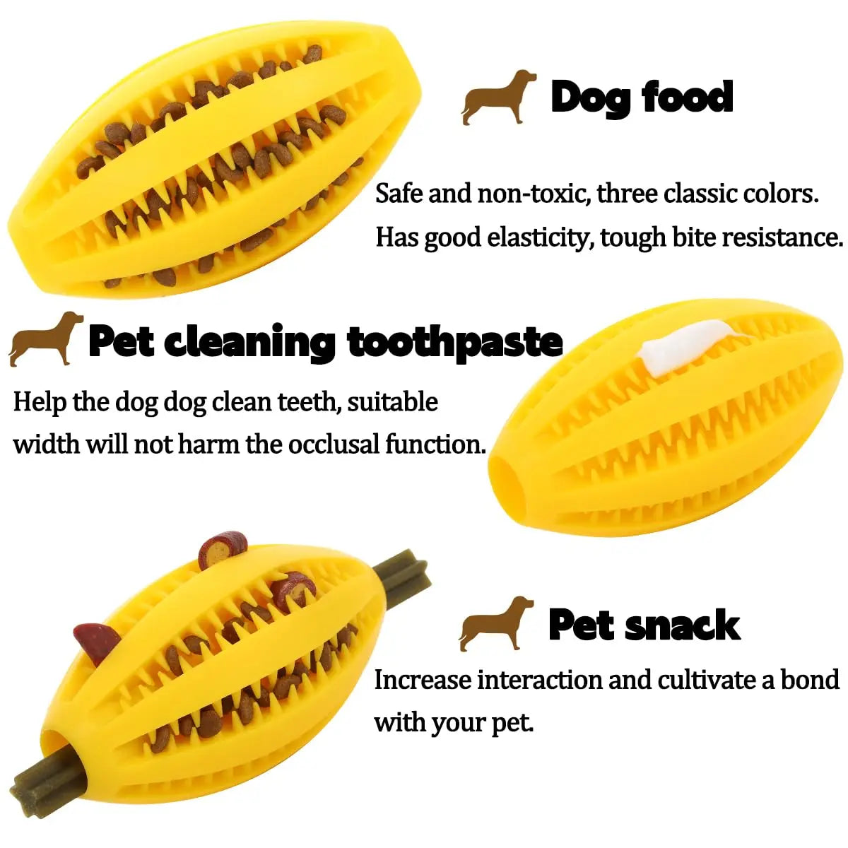 Pet Dog Chew Toys Teeth Cleaning Snack Ball - MyPetDollar.com