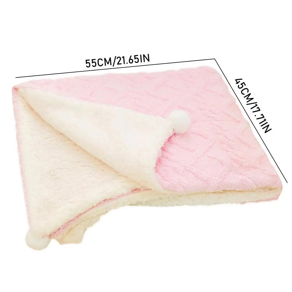 Warm Pet Blanket Dog Fluffy Towel Fleece Sleeping Cover