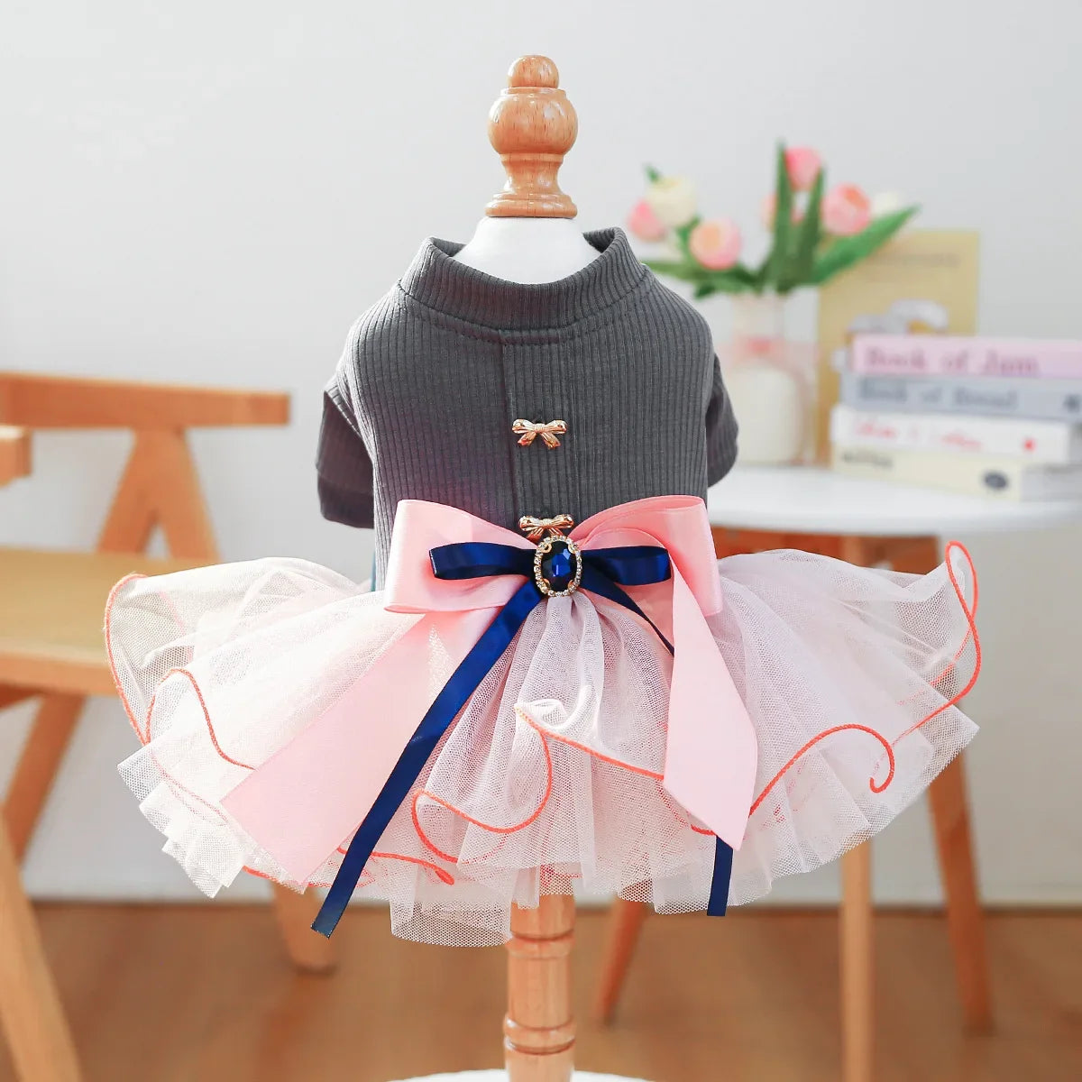 Elegant Black Lace Sling Pet Dog Dress Heart - MyPetDollar.com